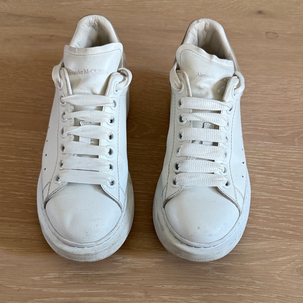Alexander McQueen Classic White Lace-Up Sneakers